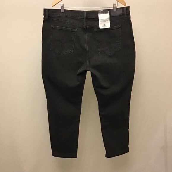 Ralph Lauren LRL NWT 18 (34) Relaxed Taper Women’s Jeans Faded Black Stretch - Picture 5 of 11